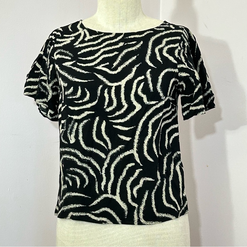 Cottonworld Abstract Rayon Blouse Small